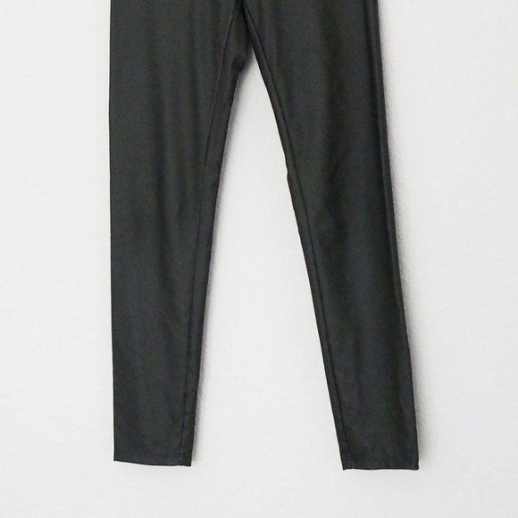 Yummie Faux Leather Shaping Legging Matte Black High Waist Size M $68 - Picture 9 of 11